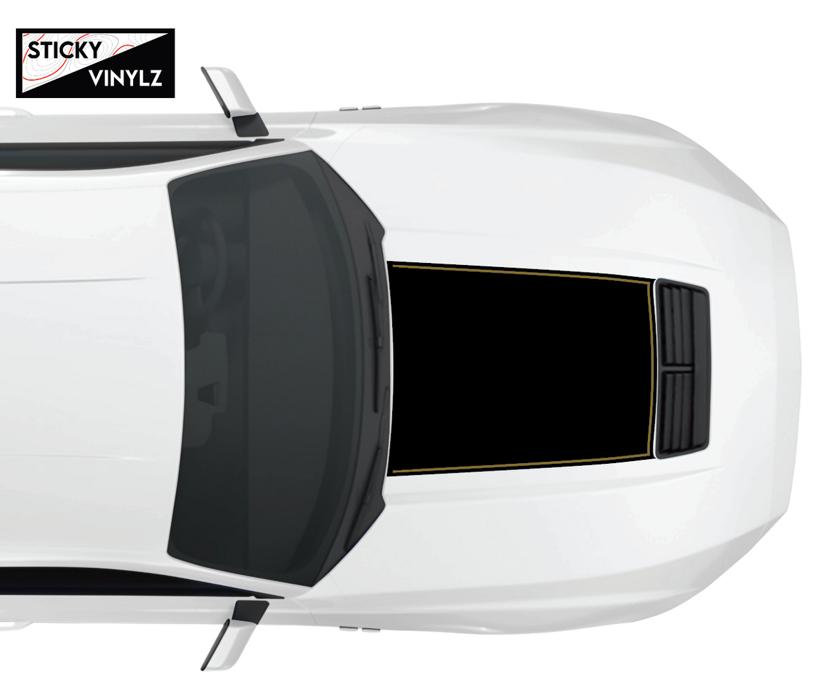 Ford Mustang 2024+ GT Hood Insert w/Color Accent vinyl decal, bronze color option