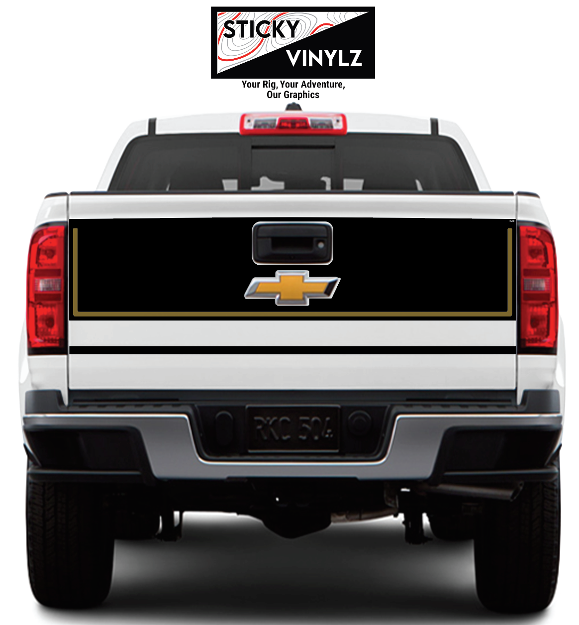 Chevy Colorado 2015-2022 Tailgate Wrap Kit vinyl decal, bronze color option