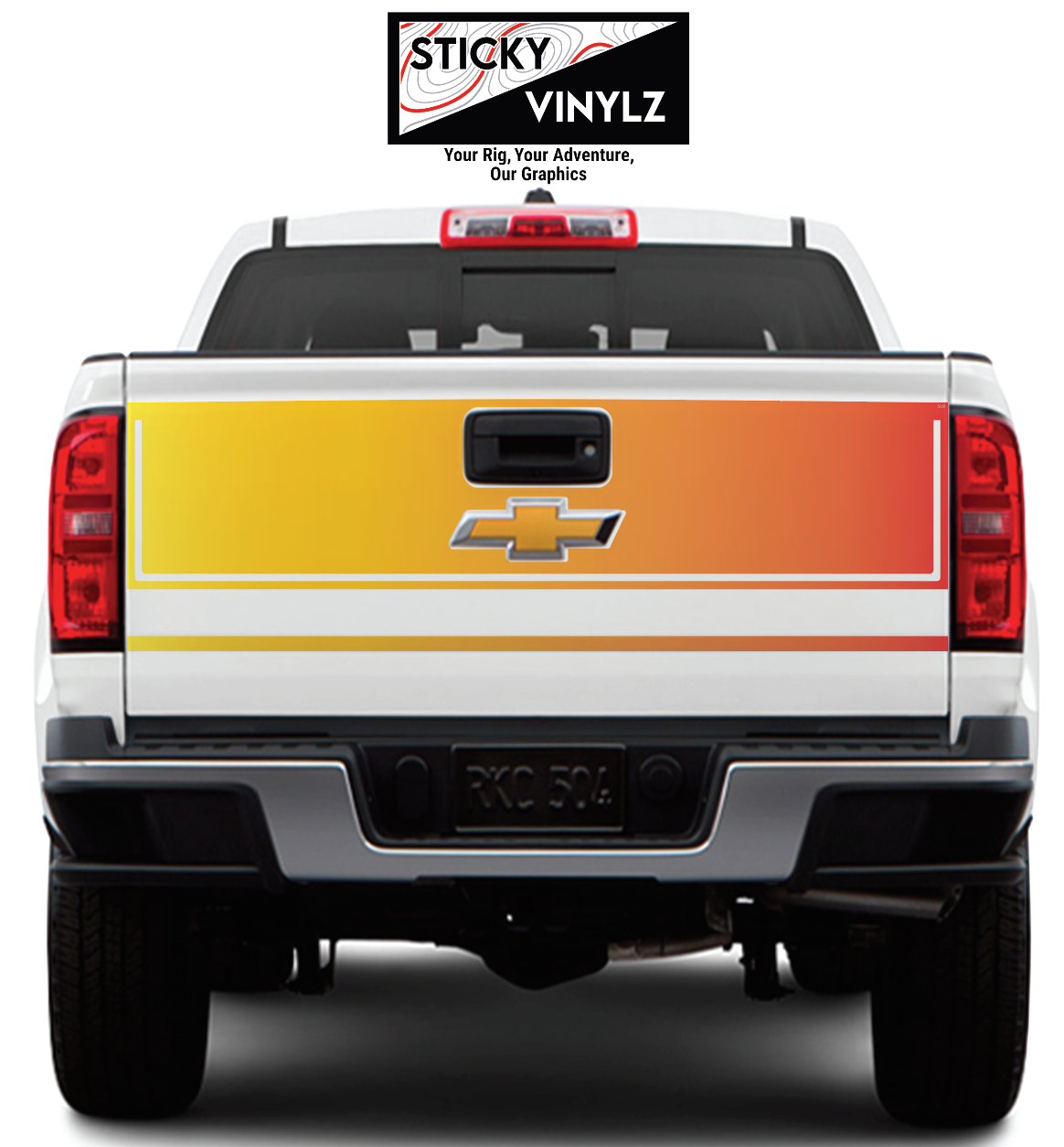 Chevy Colorado 2015-2022 Tailgate Wrap Kit vinyl decal, custom color option