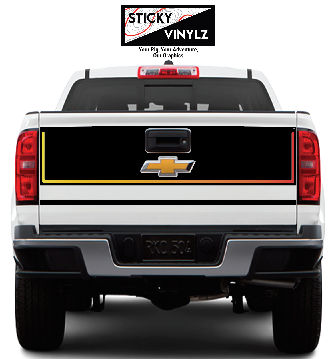 Chevy Colorado 2015-2022 Tailgate Wrap Kit vinyl decal, custom color option