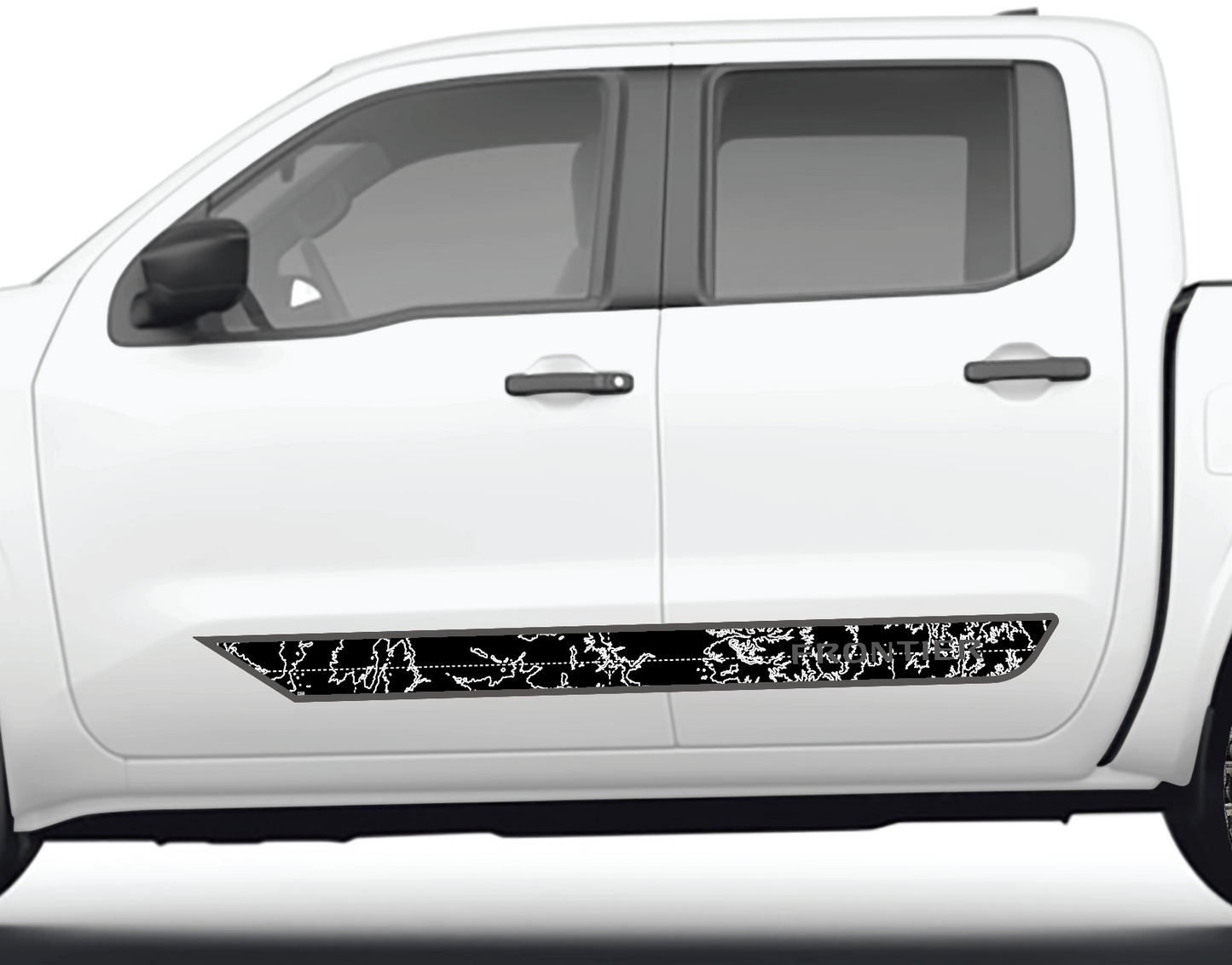 Nissan Frontier Textured Topographic Cab Side Strip
