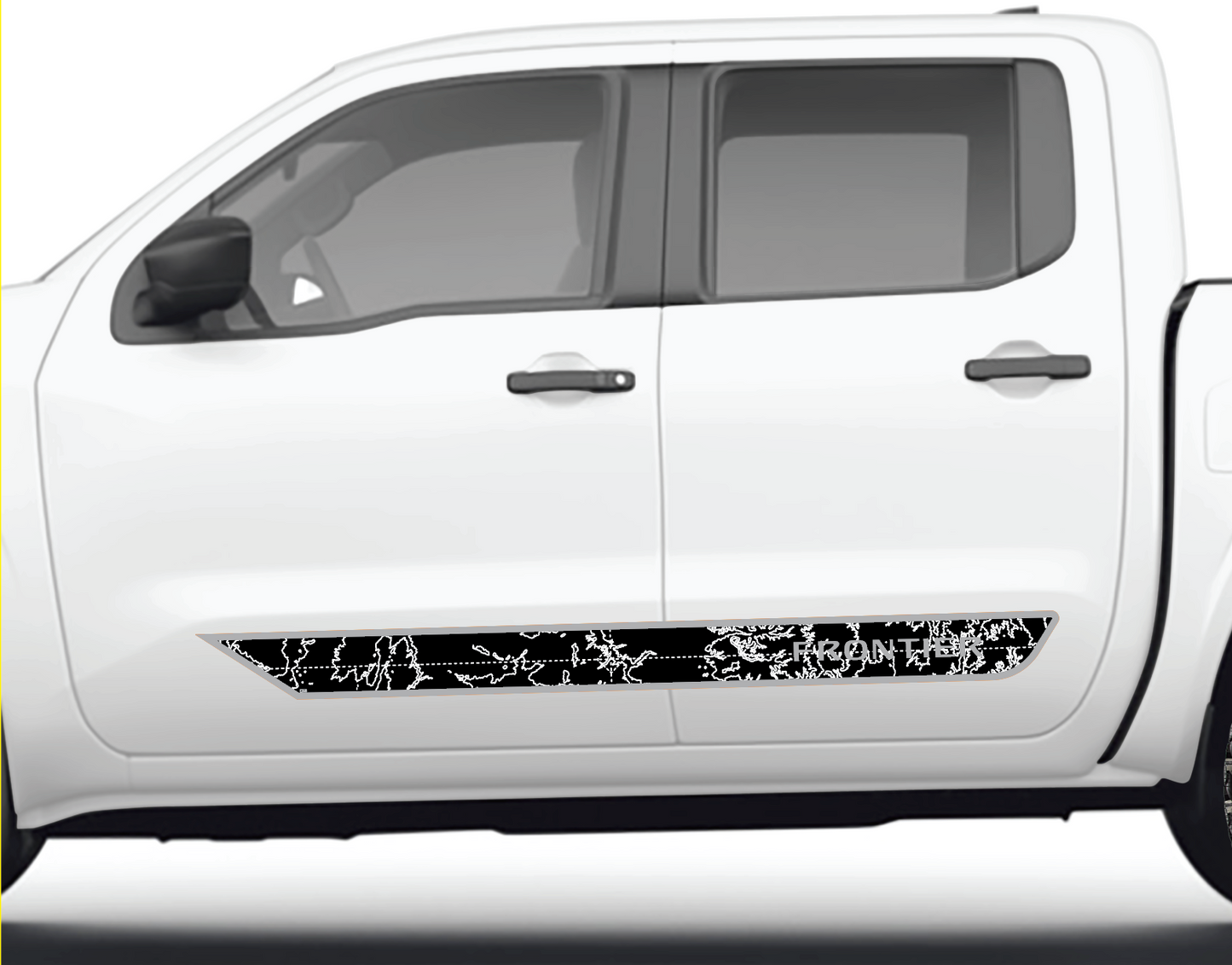 Nissan Frontier Textured Topographic Cab Side Strip