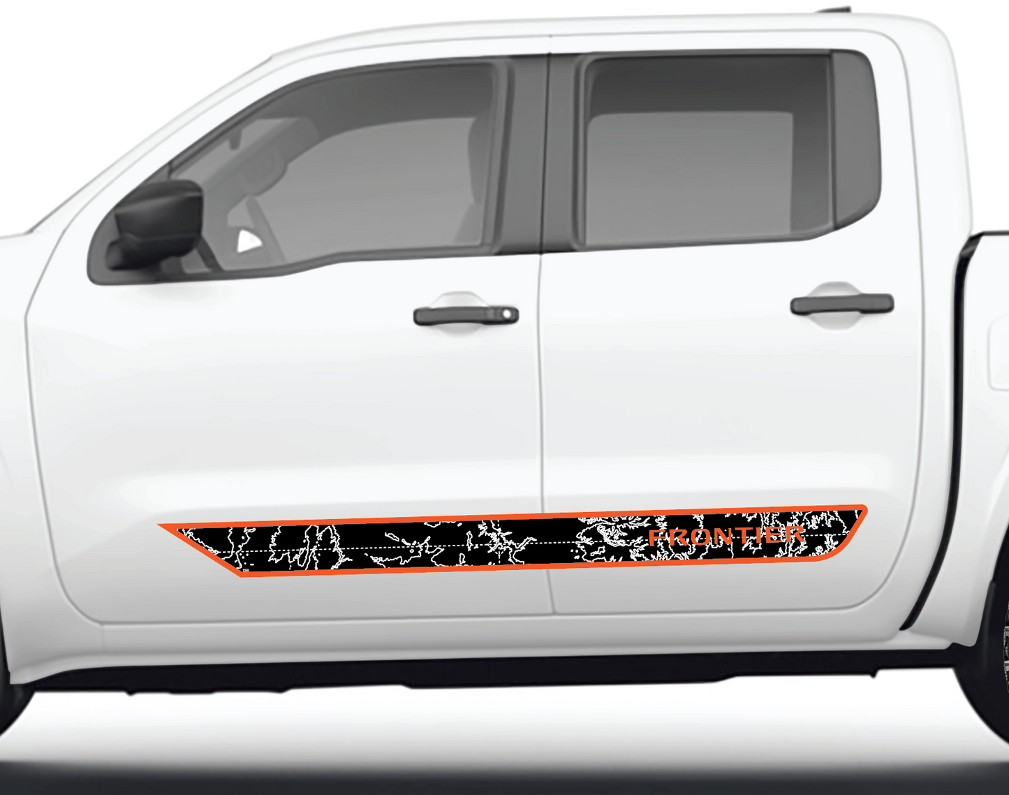 Nissan Frontier Textured Topographic Cab Side Strip
