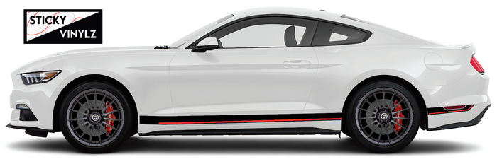 Ford Mustang 2018-2023 Supersonic Kit vinyl decal, bright red color option