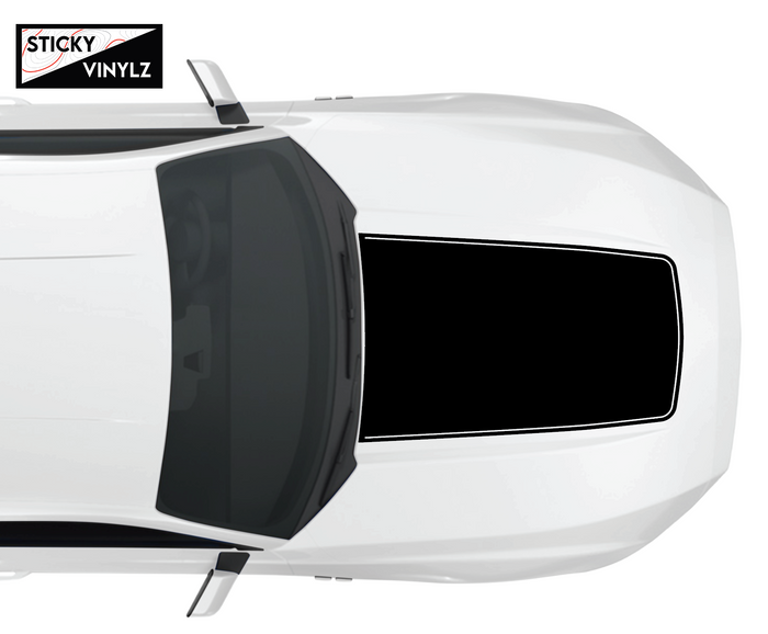 Ford Mustang 2024+ Non-GT Hood Insert vinyl decal, black color option