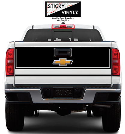 Chevy Colorado 2015-2022 Tailgate Wrap Kit vinyl decal, black color option