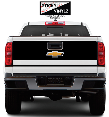 Chevy Colorado 2015-2022 Tailgate Wrap Kit vinyl decal, black color option