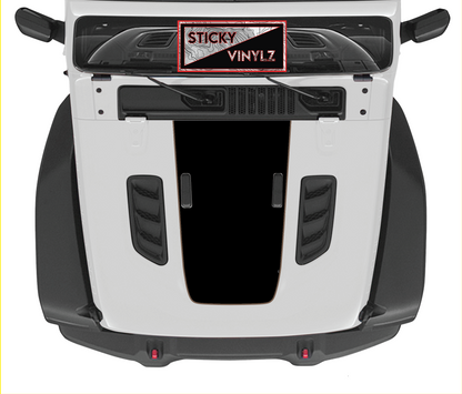 Jeep Wrangler JL & Gladiator JT Rubicon hood top insert topo map decal, bronze color option