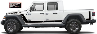Jeep Gladiator Scrambler side graphic vinyl kit, bronze color option