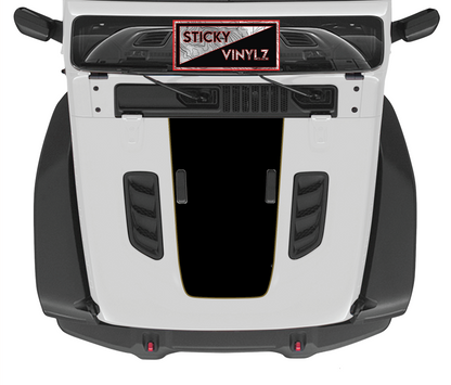 Jeep Wrangler JL & Gladiator JT Rubicon hood top insert topo map decal, bronze color option