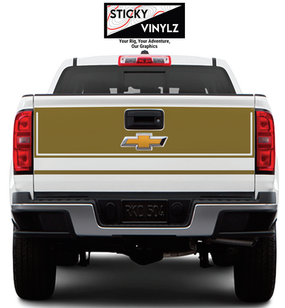 Chevy Colorado 2015-2022 Tailgate Wrap Kit vinyl decal, bronze color option