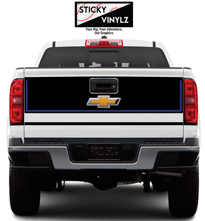 Chevy Colorado 2015-2022 Tailgate Wrap Kit vinyl decal, dark blue color option