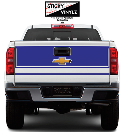 Chevy Colorado 2015-2022 Tailgate Wrap Kit vinyl decal, dark blue color option