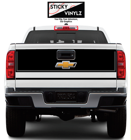 Chevy Colorado 2015-2022 Tailgate Wrap Kit vinyl decal, dark gray color option