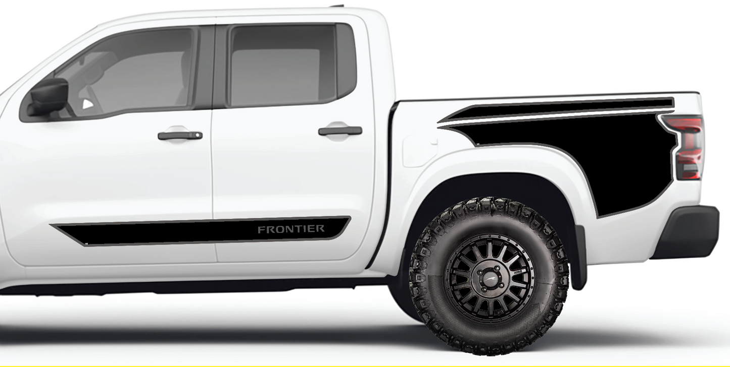 Nissan Frontier BUNDLED Solid Color Bed Side Kit, Top and Bottom, and Cab Sides