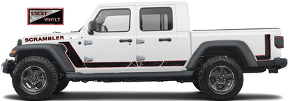 Jeep Gladiator Scrambler side graphic vinyl kit, Moab, UT topographic map
