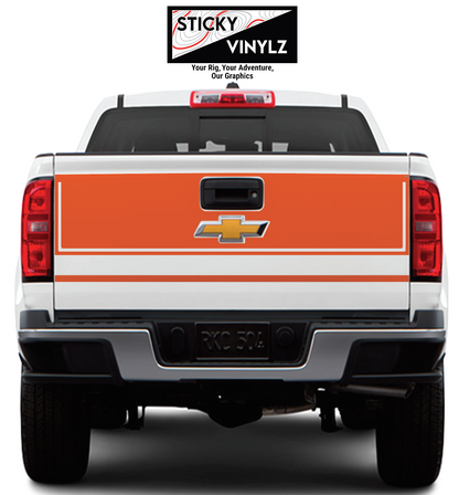 Chevy Colorado 2015-2022 Tailgate Wrap Kit vinyl decal, orange color option