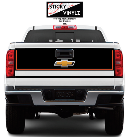 Chevy Colorado 2015-2022 Tailgate Wrap Kit vinyl decal, orange color option