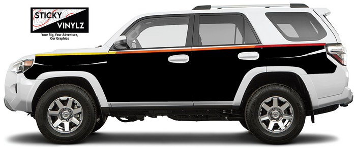 Toyota 4Runner 5th Gen Side Quest vinyl decal kit, tri-color color option