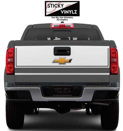 Chevy Colorado 2015-2022 Tailgate Wrap Kit vinyl decal, white color option