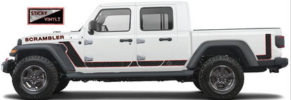 Jeep Gladiator Scrambler side graphic vinyl kit, Windrock Mountain, TN topographic map