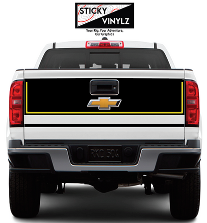 Chevy Colorado 2015-2022 Tailgate Wrap Kit vinyl decal, yellow color option
